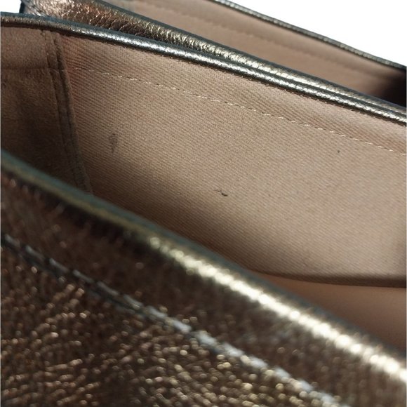 Clark's Artisan Doraville Nest Gold Leather Slip-On Loafers Shoes Women's Sz 7 W - Picture 9 of 9